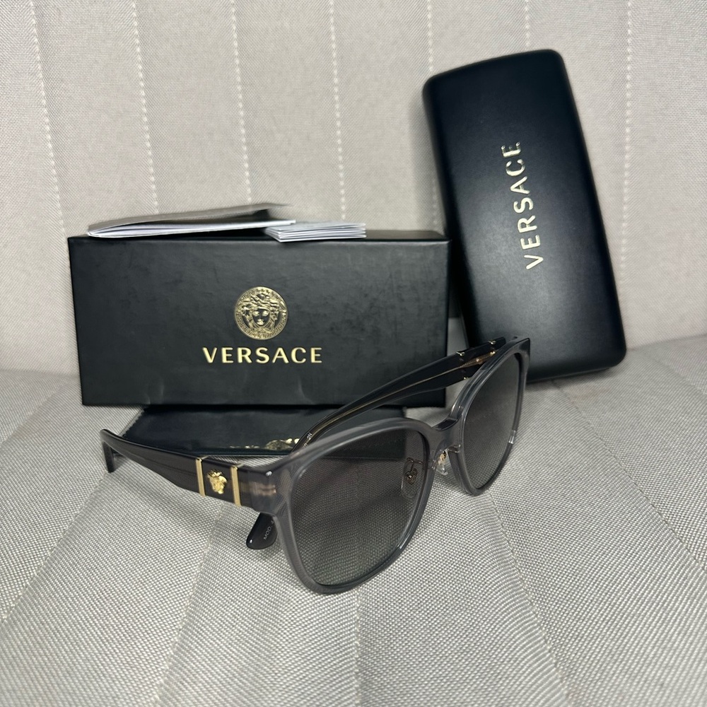 Versace Black and Gold Sunglasses